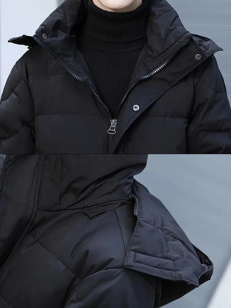 Warme Lange Gesteppte Winterjacke für Männer