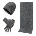 Lässiges Winterset mit Mütze, Schal und Handschuhen für Männer