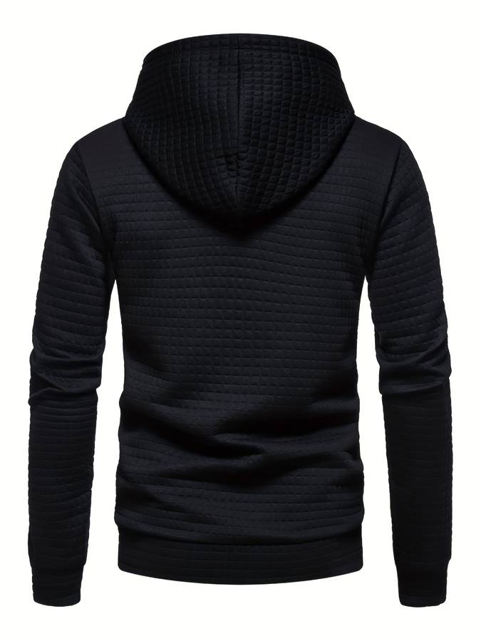 Lässiger Waffelmuster Hoodie für Männer