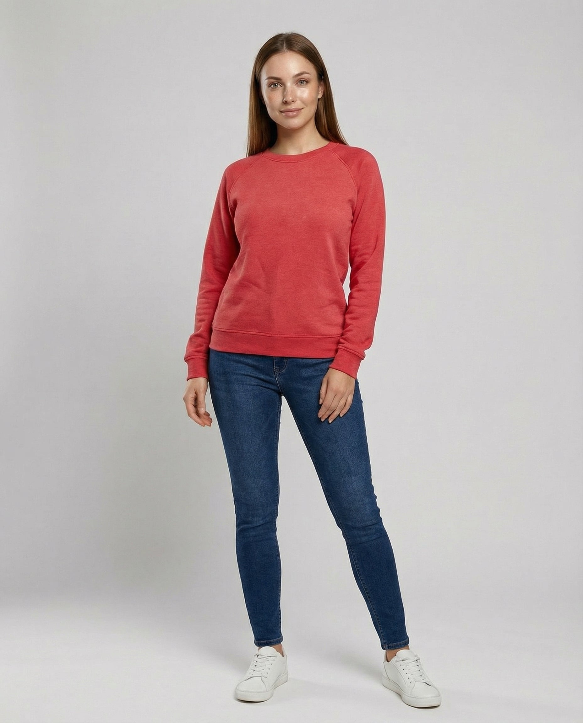 Bequemes Rundhals Sweatshirt Damen | AB