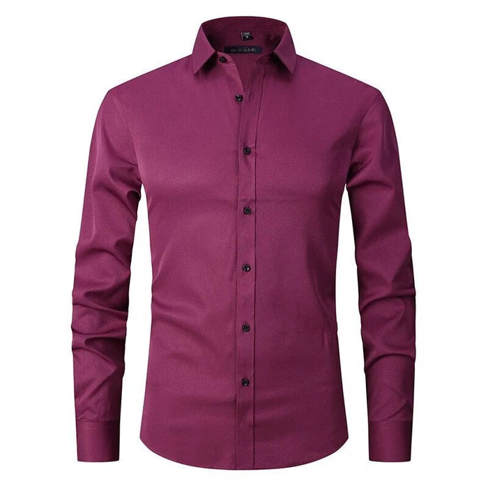 Bügelfreies Stretch Hemd Herren Slim Fit | AB