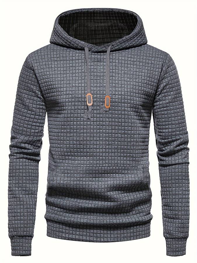 Lässiger Waffelmuster Hoodie für Männer