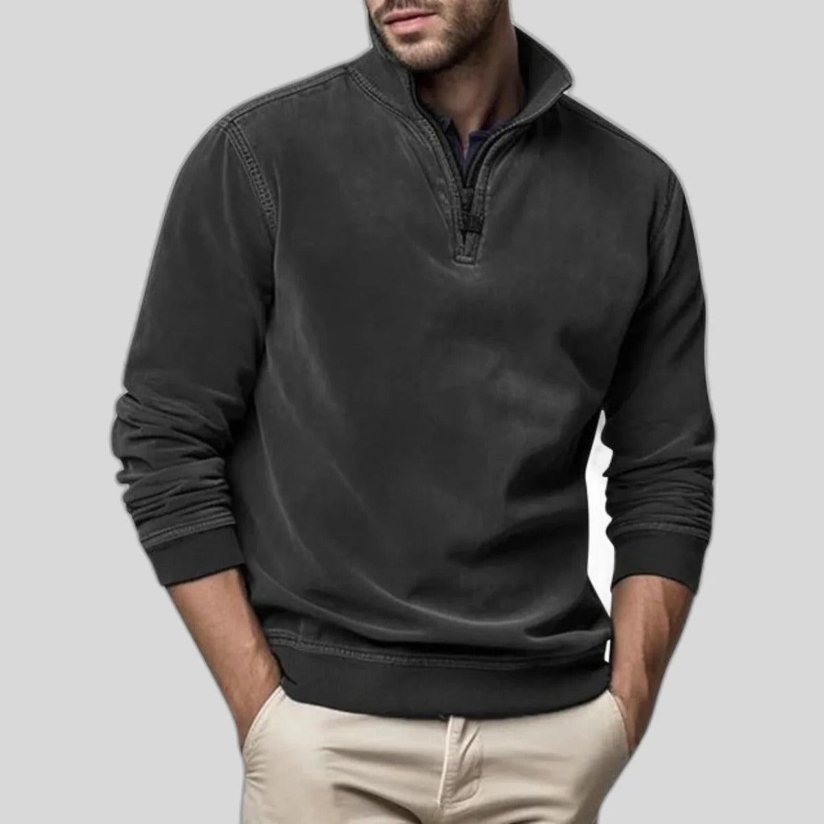 Fleece Pullover Herren