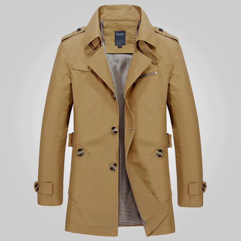 Stilvoll Eleganter Formeller Winter-Trenchcoat für Männer
