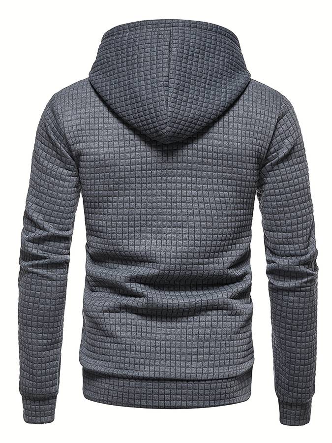 Lässiger Waffelmuster Hoodie für Männer