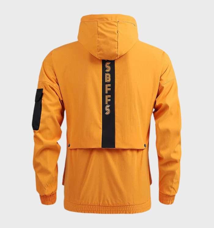 Warme, leichte Jacke mit Taschen, Kapuze und Kordelzug