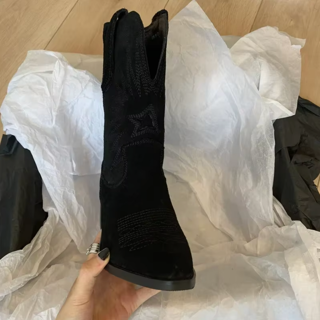 Bestickte Vintage-Stiefel