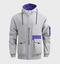 Warme, leichte Jacke mit Taschen, Kapuze und Kordelzug