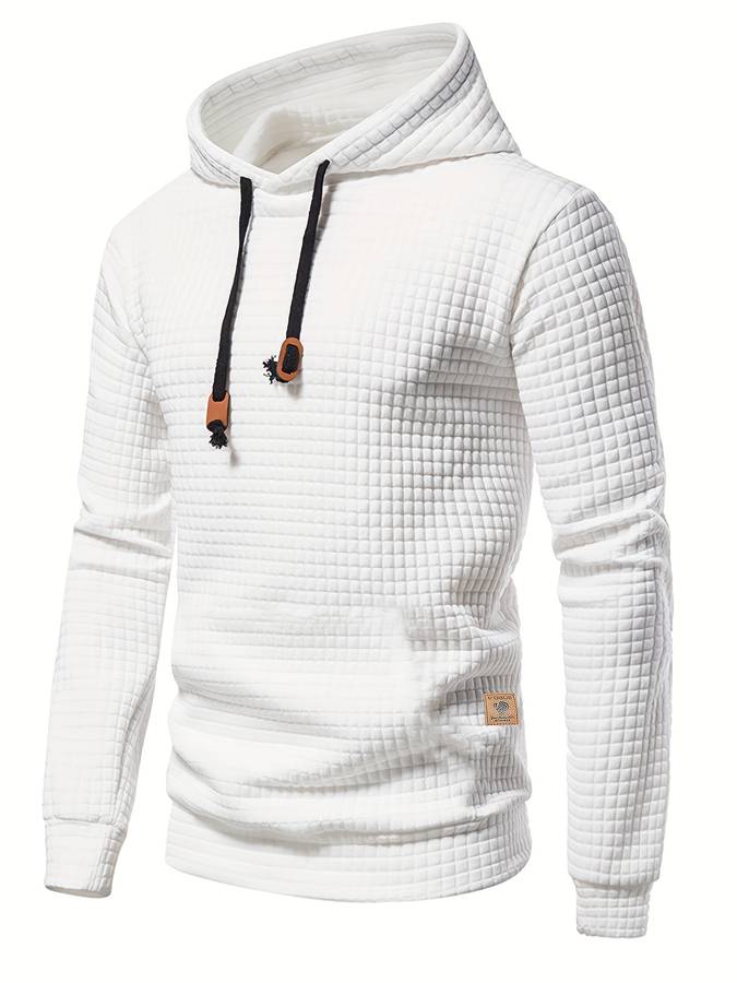 Lässiger Waffelmuster Hoodie für Männer