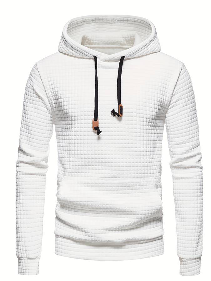Lässiger Waffelmuster Hoodie für Männer