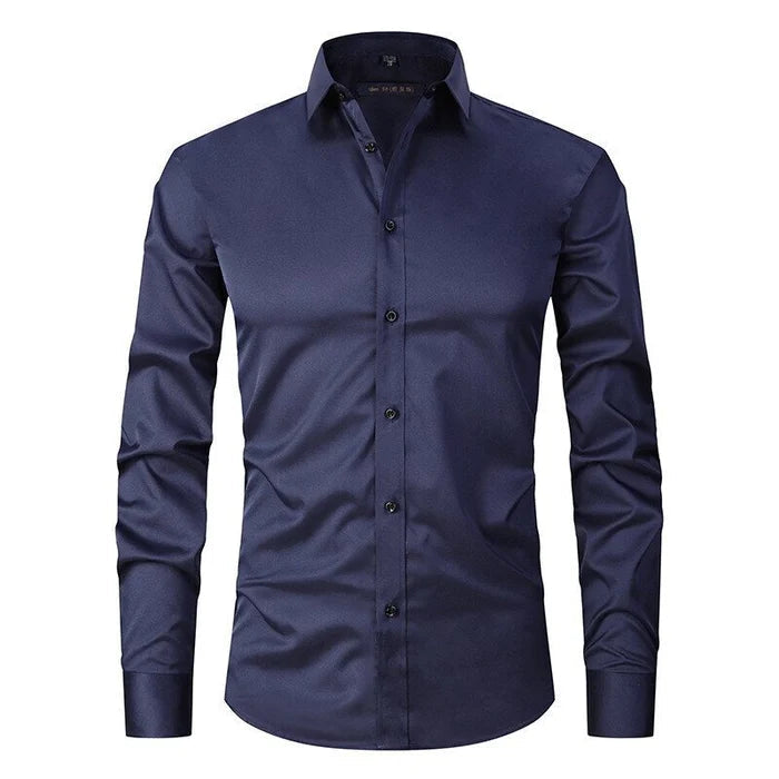 Bügelfreies Stretch Hemd Herren Slim Fit | AB