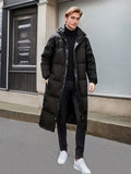 Warme Lange Gesteppte Winterjacke für Männer