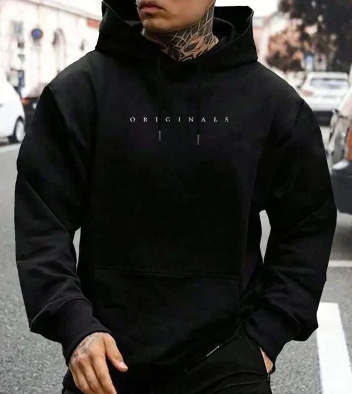 Streetwear Herbst Hoodie mit Kordelzug für Herren