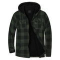 Kariertes Herrenjacke mit Kapuze