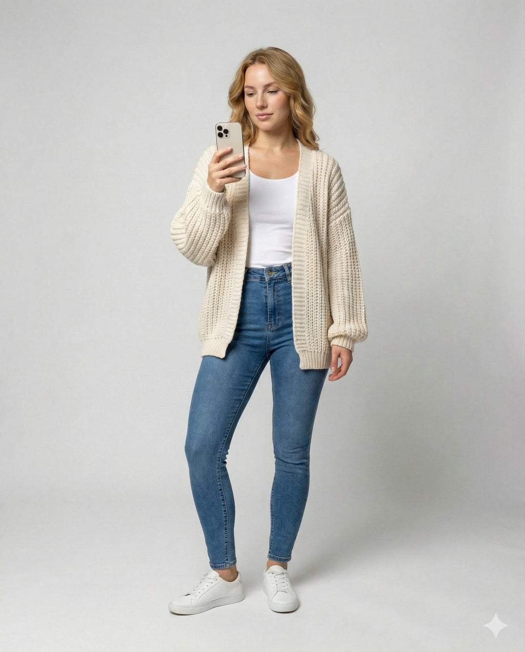 Bequeme Strickjacke Damen Langarm | AB