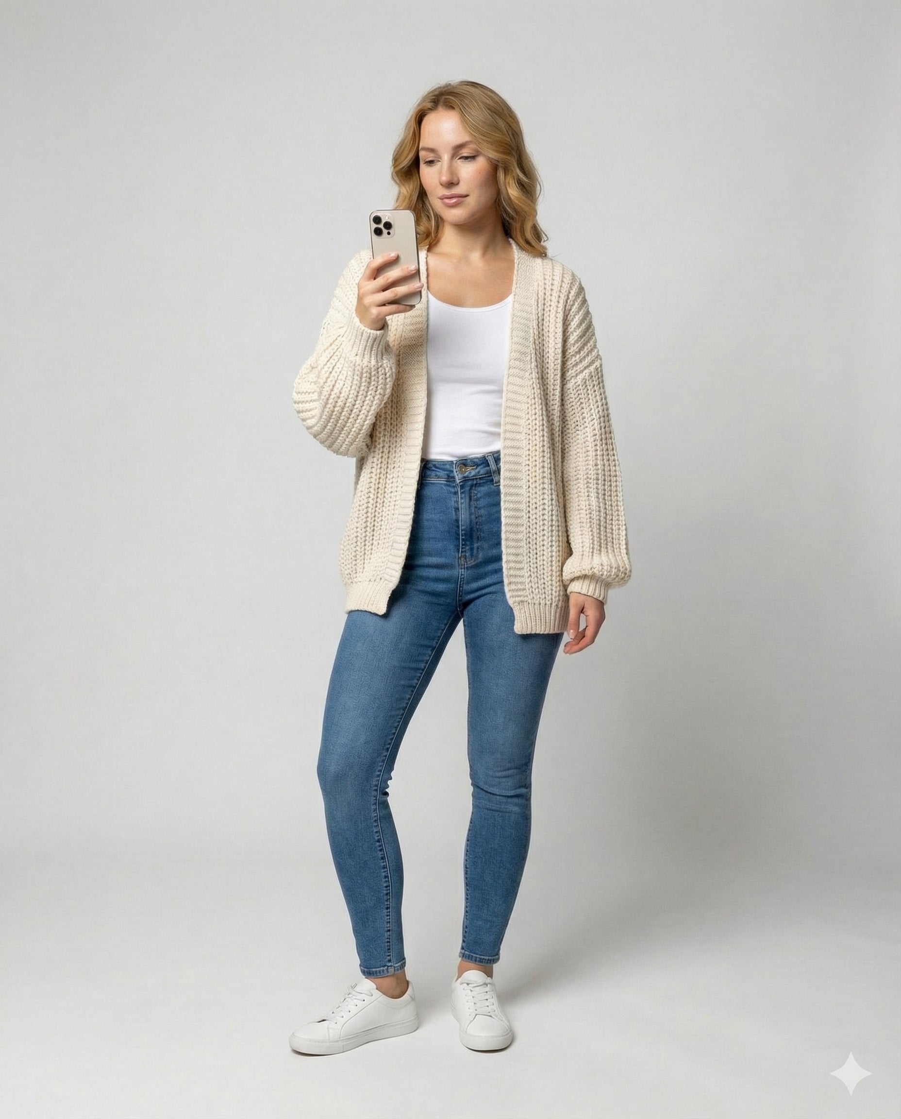 Bequeme Strickjacke Damen Langarm | AB