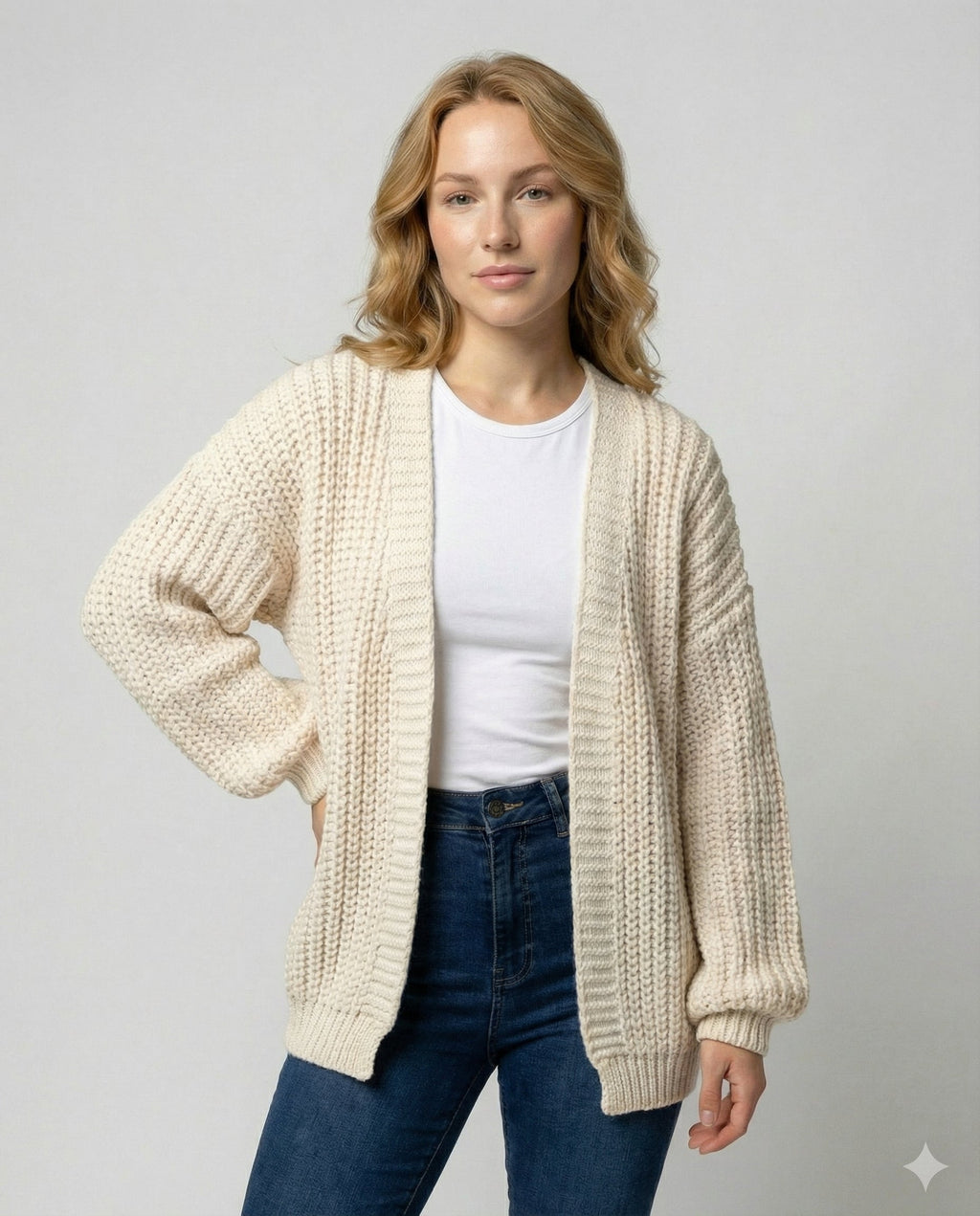 Bequeme Strickjacke Damen Langarm | AB