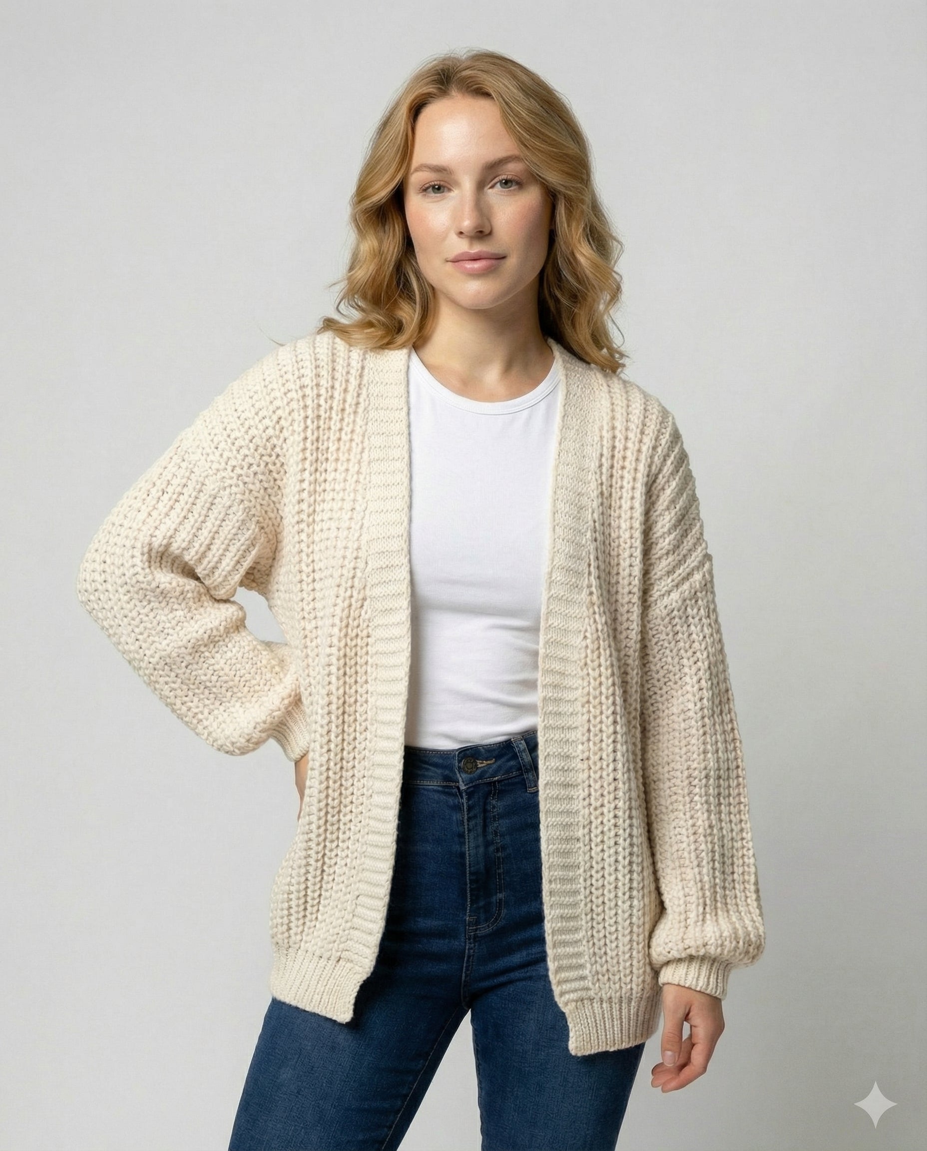 Bequeme Strickjacke Damen Langarm | AB
