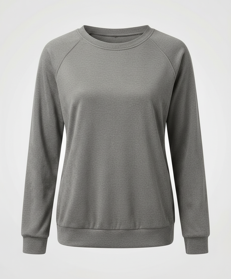 Bequemes Rundhals Sweatshirt Damen | AB