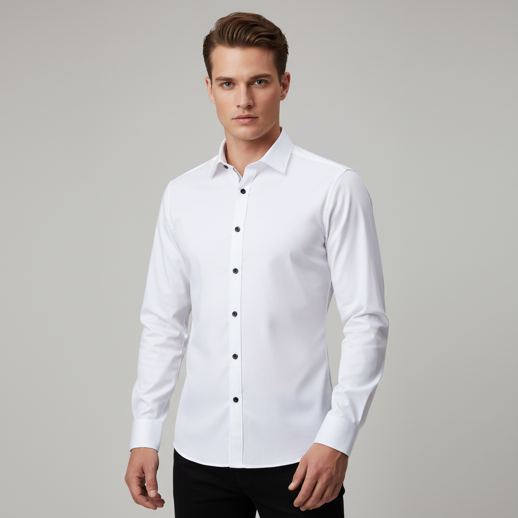 Bügelfreies Stretch Hemd Herren Slim Fit | AB