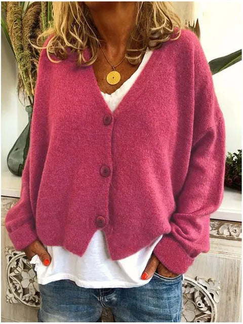 Baumwolljacke mit Knöpfen für Damen