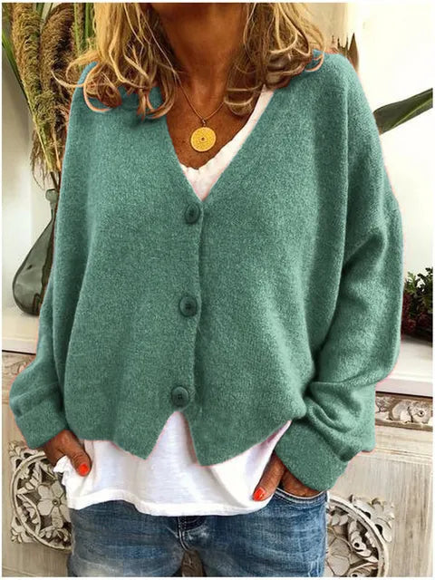 Baumwolljacke mit Knöpfen für Damen