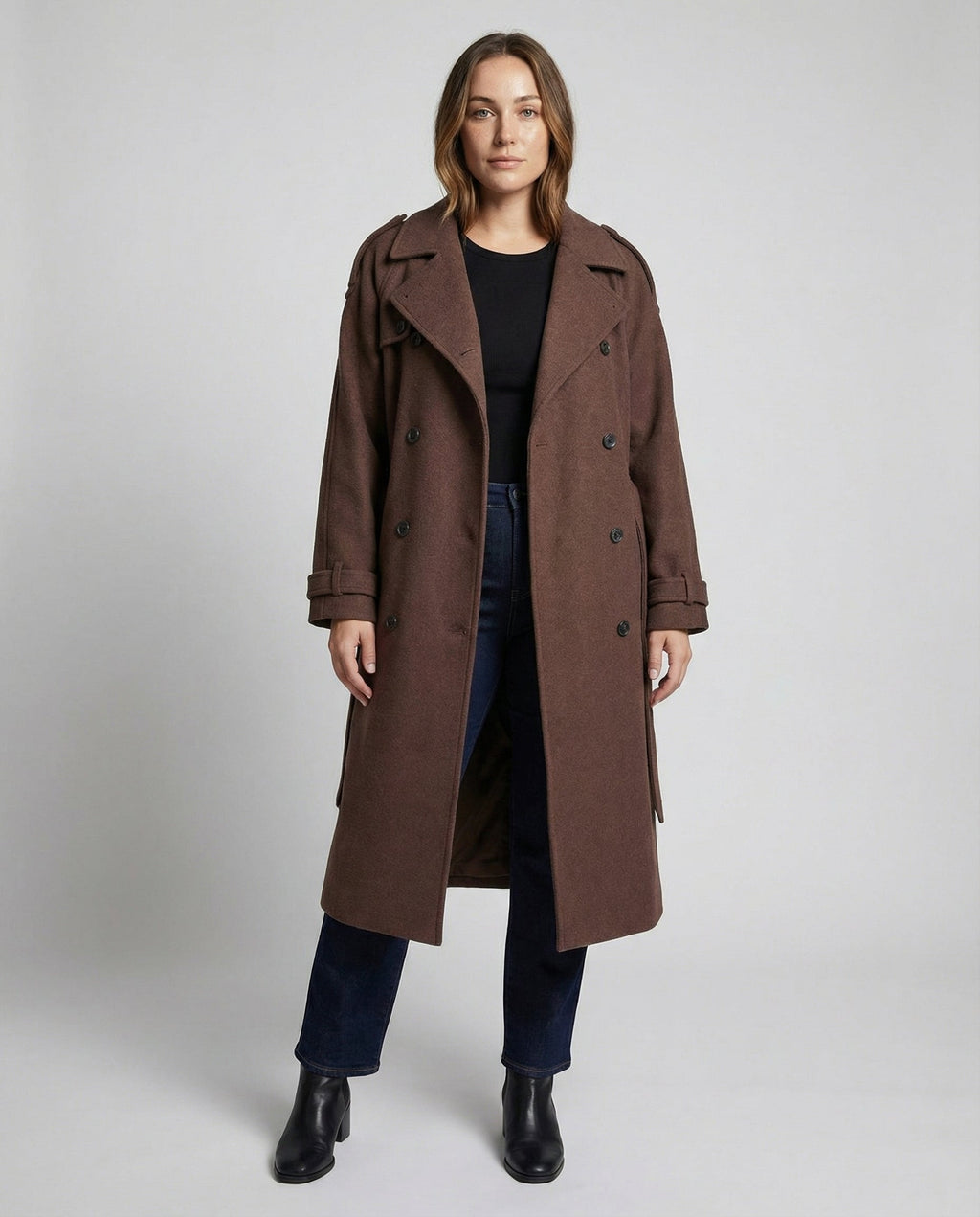 Bequemer Oversized Wollmantel Damen | AB