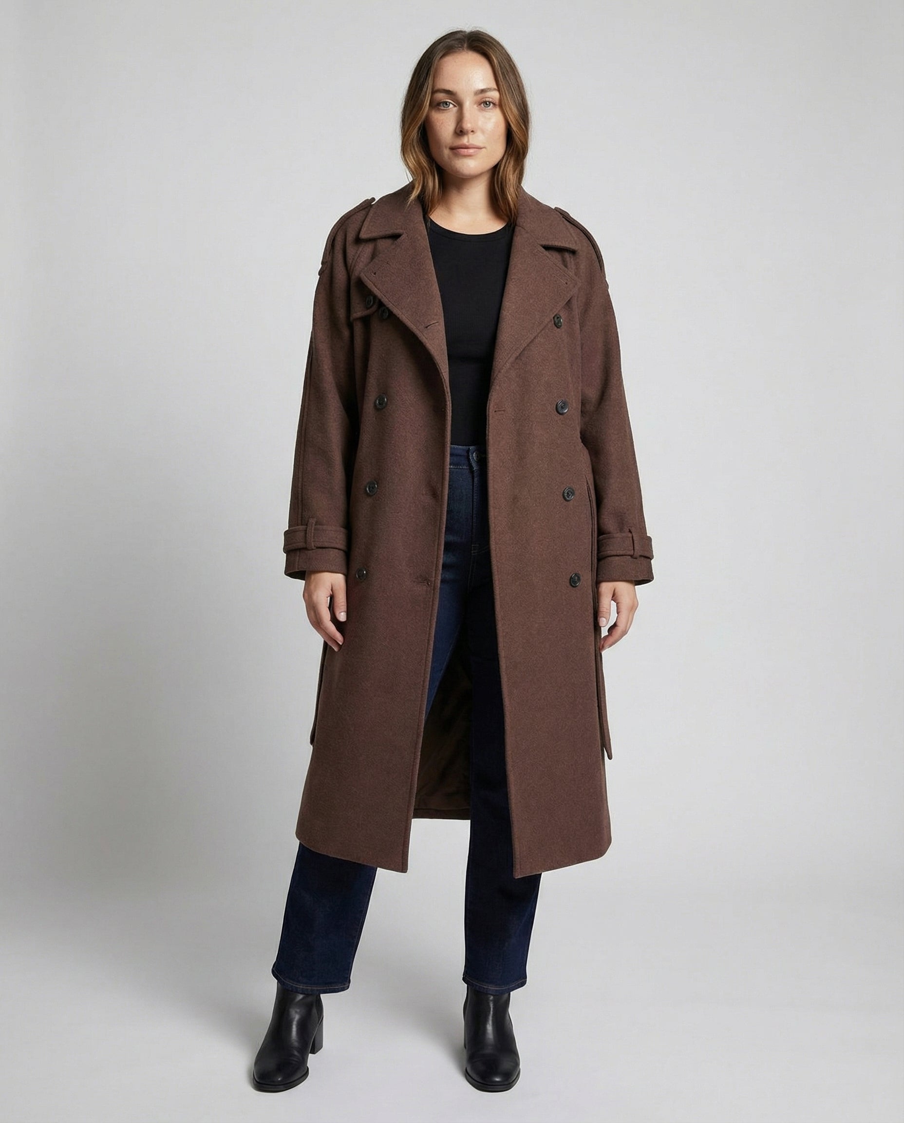 Bequemer Oversized Wollmantel Damen | AB