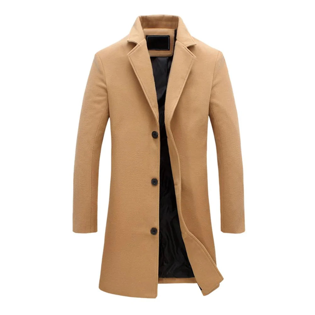 Stilvolle und Bequeme Lange Winterjacke für Herren