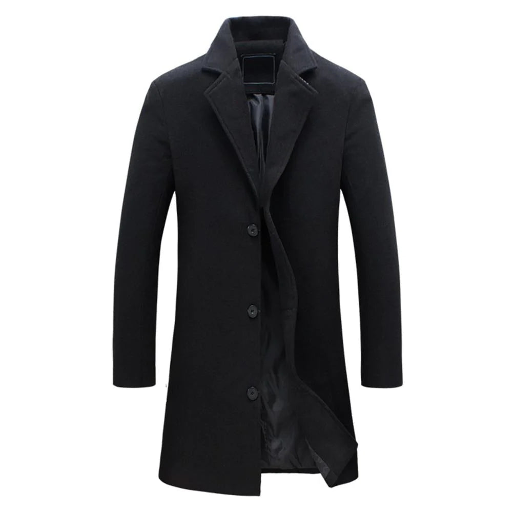 Stilvolle und Bequeme Lange Winterjacke für Herren