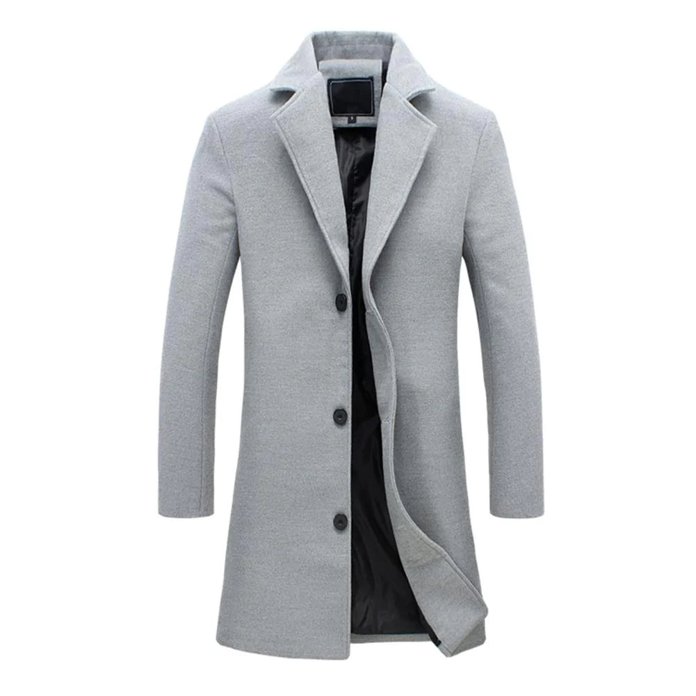 Stilvolle und Bequeme Lange Winterjacke für Herren