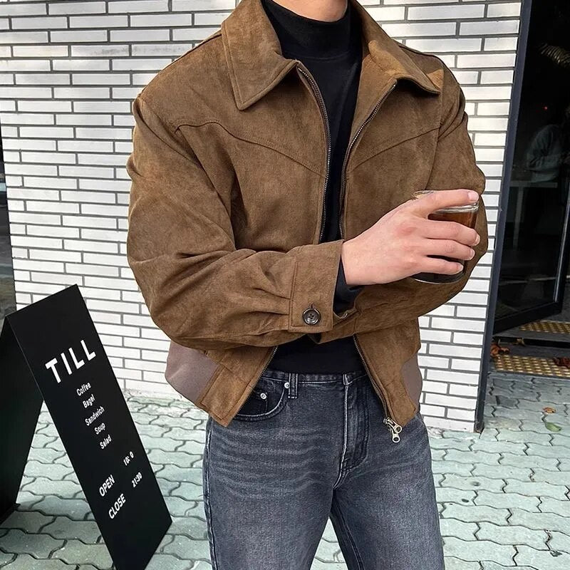 Stilvolle Vintage Casualherbstjacke für Herren