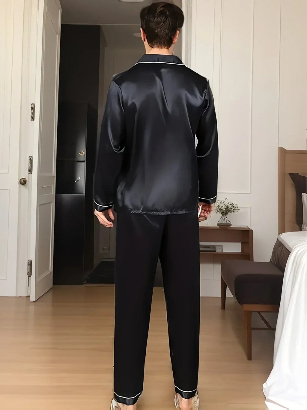 Herren-Pyjama-Set aus Satin