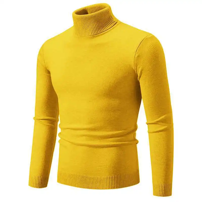 Stilvoller Rollkragen Einfarbiger Herbstpullover für Männer