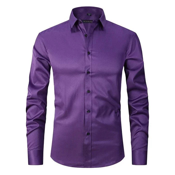 Bügelfreies Stretch Hemd Herren Slim Fit | AB