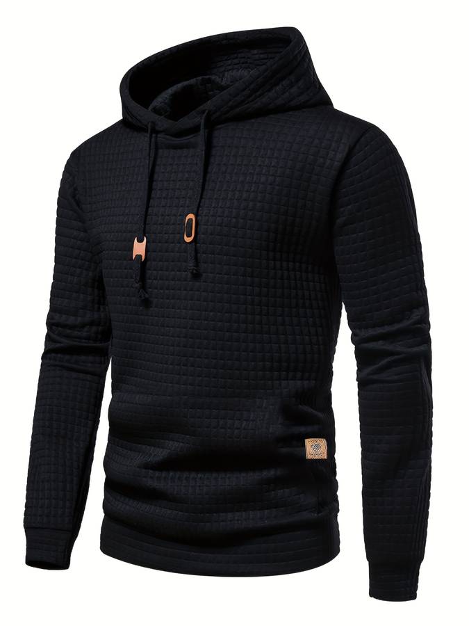 Lässiger Waffelmuster Hoodie für Männer