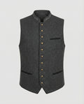 Elegante Herren Trachtenweste Grau Traditionell
