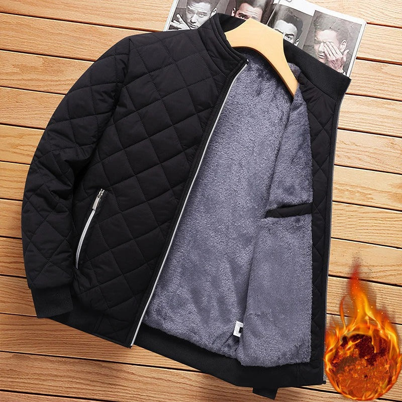 Diamant-Muster Bomberjacke Herren