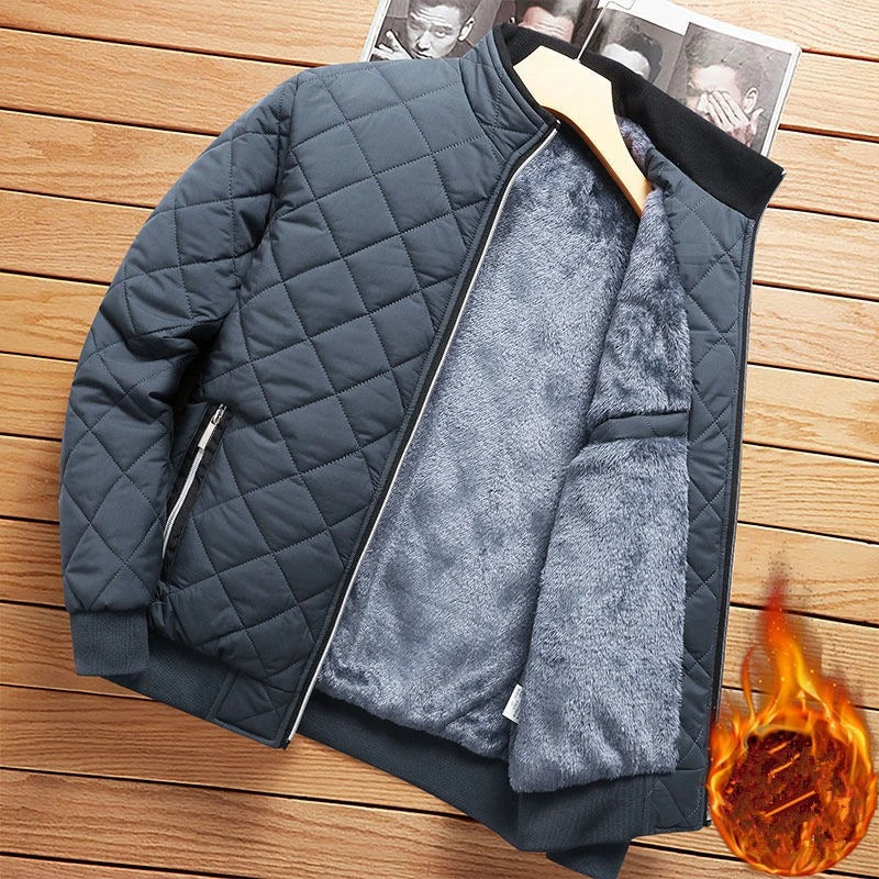Diamant-Muster Bomberjacke Herren